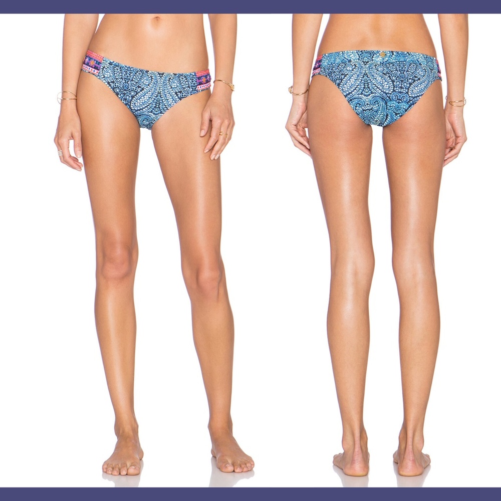 NWT! Nanette Lepore Paisley Siren Bikini Bottom [SZ XS‎ ] Blue